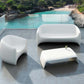 BLOW Sofa para exterior | VONDOM. Sofa de diseño moderno para jardín o terraza. Dimensiones: 200x79x76 Diseñado por Stefano Giovannoni. Fabricado en rotomoldeo de resina de polietileno de alta resistencia reforzada con fibra de vidrio y tratamiento UV.