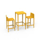 SET Tisch + 2 niedrige Hocker