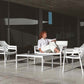 SPRITZ Sofa Apilable para exterior | VONDOM. Sofa de diseño moderno para jardín o terraza. Dimensiones: 119x67x82 Diseñado por Archirivolto Design. Fabricado por inyección de resina de alta resistencia reforzada con fibra de vidrio y tratamiento UV.