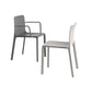 KES Silla con Brazos 60x53x78 (4 Pack) Apilable para exterior | VONDOM. Silla de diseño moderno para jardín o terraza. Dimensiones: 60x53x80 Diseñado por Buratti. Fabricado por inyección de resina de alta resistencia reforzada con fibra de vidrio y tratamiento UV.