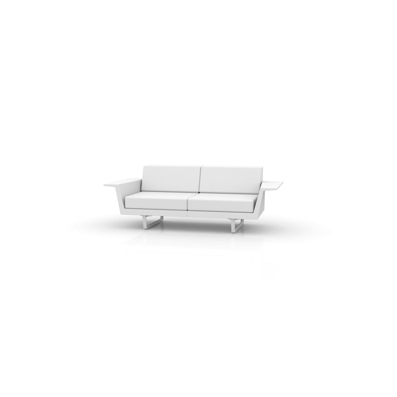 DELTA Sofa 2 PLAZAS para exterior | VONDOM. Sofa Modular de diseño moderno para jardín o terraza. Dimensiones: 204x88x72 Diseñado por Jorge Pensi. Fabricado en rotomoldeo de resina de polietileno de alta resistencia reforzada con fibra de vidrio y tratamiento UV.