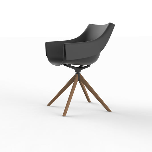 MANTA Wooden Swivel Chair